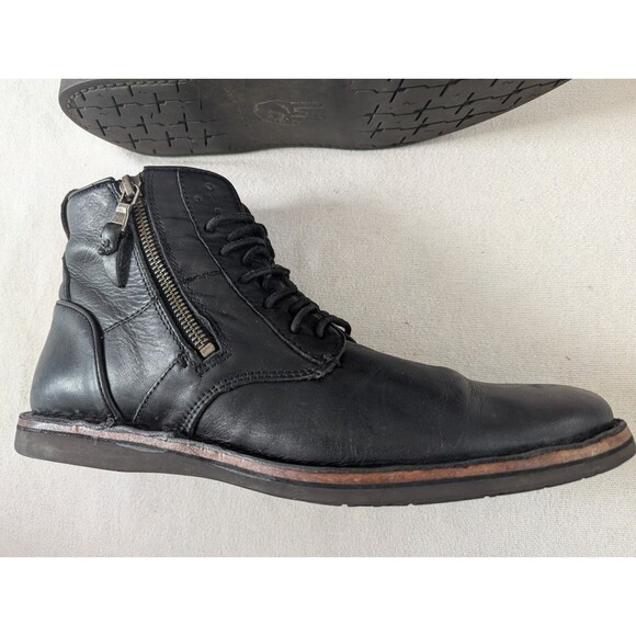 John Varvatos -Barrett Distressed - Combat Boots -Black -Men\'s - 8M -F1911P3B main image 9